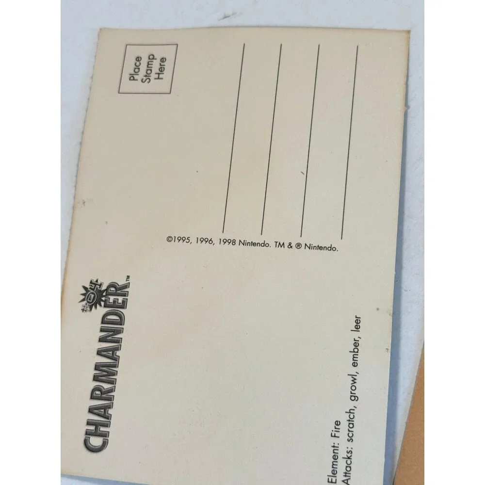 Vintage Pokemon Mewtwo & Charmander Postcard Lot of 2 READ
